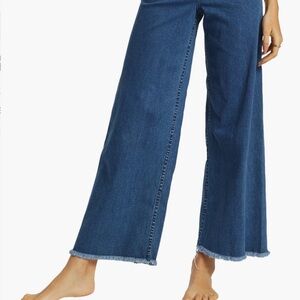 Billabong Indigo Wide-Leg Raw-Hem Jeans